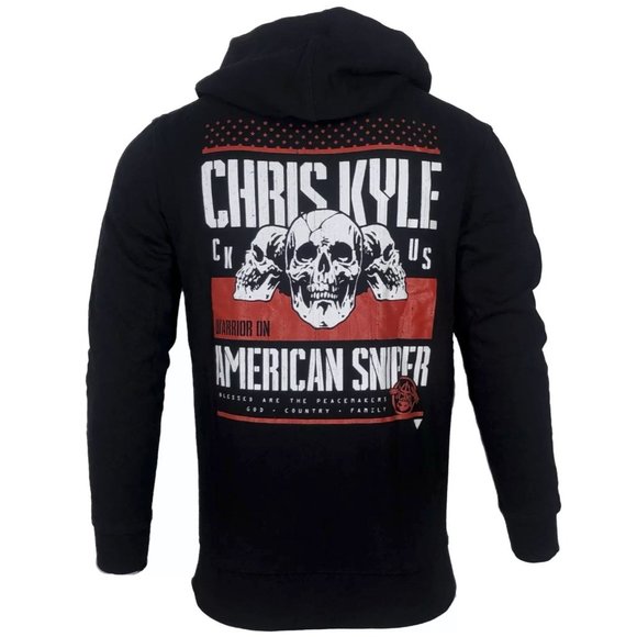 Howitzer Style Men's Hoodie ZIP UP CHRIS KYLE WARRIOR SPIRIT Military Grunt - Picture 1 of 11